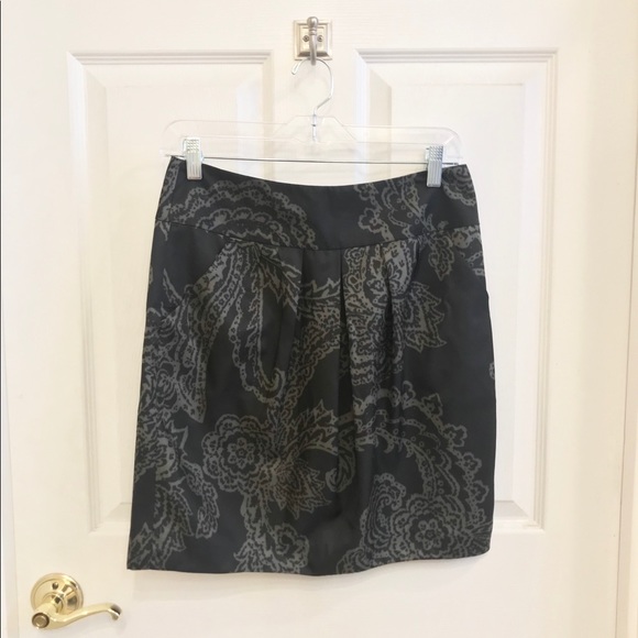 🌟Banana Republic🌟Charcoal Paisley Pencil Skirt - Picture 1 of 6
